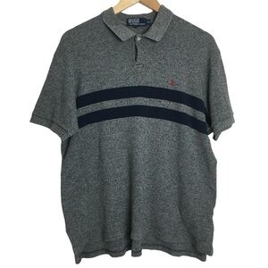 VINTAGE Polo Ralph Lauren Rugby Polo Sweater Shirt XL Gray Knit